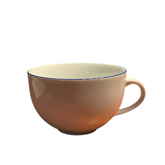 Crate & Barrel Epoch Blue Line Flat Cups 2 1/2" Tea Coffee Kathleen Wills Set 4 - Picture 3 of 4